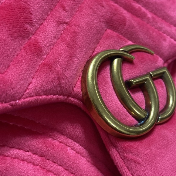 Gucci Marmont pink velvet mini bag - Picture 8 of 8